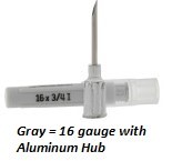 Needle 16 Gauge Aluminum Hub
